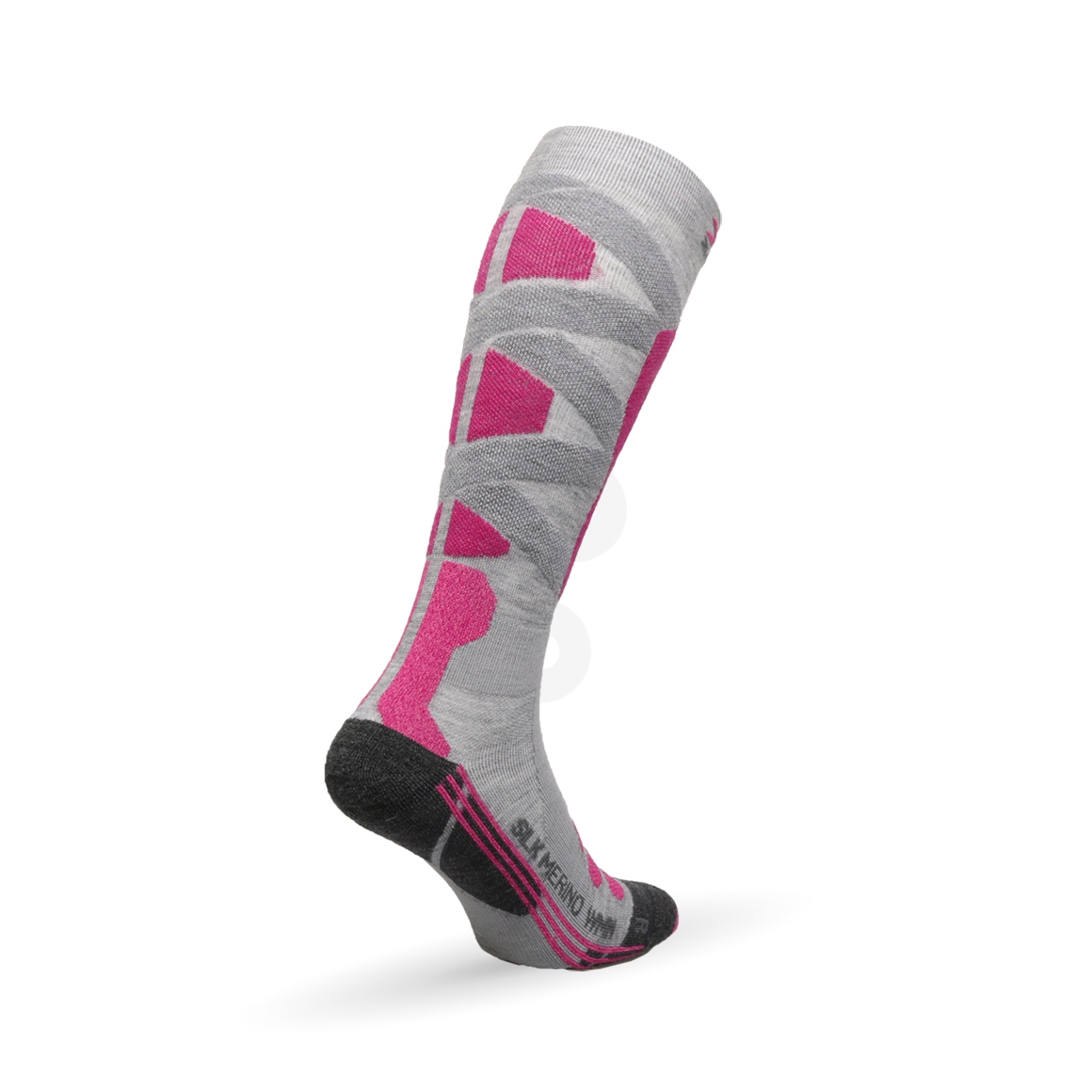 X-Socks Ski Silk Merino 4.0 Lady Gris/Rosa Calcetines de esquí